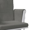 Křeslo glider se stoličkou tmavě šedé textil 351661
