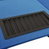 Pokerový stůl pro 10 hráčů držák na chipy modrý 160x80x75 cm 80407