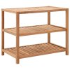 Koupelnový regál masivní ořechové dřevo 64 x 40 x 55 cm 247606