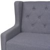 Sedací souprava 2 kusy textil šedá 274934