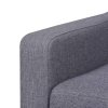 Sedací souprava 2 kusy textil šedá 274934