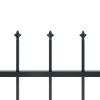 Zahradní plot s hroty ocelový 3,4 x 1 m černý 277612