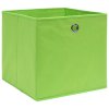 Úložné boxy 10 ks zelené 32 x 32 x 32 cm textil 288371