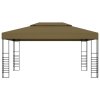 Altán se zatahovací střechou 3 x 3 m taupe 180 g/m² 312229