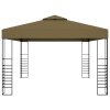 Altán se zatahovací střechou 3 x 3 m taupe 180 g/m² 312229
