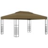 Altán se zatahovací střechou 3 x 3 m taupe 180 g/m² 312229