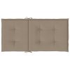 Podušky na židli nízké opěradlo 6 ks taupe 100x50x3 cm oxford 314139