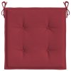 Podušky na zahradní židli 4 ks vínové 40x40x4 cm látka oxford 314021