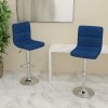 Barové židle 2 ks modré textil 334243