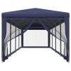 Party stan s 10 síťovanými bočnicemi modrý 3 x 12 m HDPE 319247