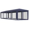 Party stan s 10 síťovanými bočnicemi modrý 3 x 12 m HDPE 319247