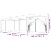 Party stan s 10 síťovanými bočnicemi modrý 3 x 12 m HDPE 319247