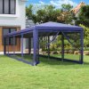 Party stan s 10 síťovanými bočnicemi modrý 3 x 12 m HDPE 319247