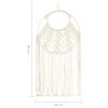 Nástěnný závěs macramé 40 x 80 cm bavlna 324000