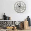 Nástěnné hodiny stříbrné 30 cm akrylové 325169