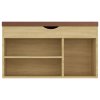 Lavice s botníkem a poduškou dub sonoma 80x30x47 cm kompozit 326762