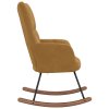 Houpací křeslo hnědé samet 328147