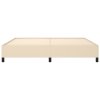 Rám postele bez matrace krémový 200 x 200 cm textil 347095