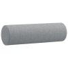 Dekorační polštáře 2 ks světle šedé Ø 15 x 50 cm textil 349501
