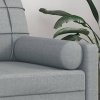 Dekorační polštáře 2 ks světle šedé Ø 15 x 50 cm textil 349501