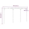 Pergola bambus 385 x 40 x 205 cm 341747
