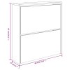 Botník se zrcadlem 2patrový černý 63 x 17 x 67 cm 342629