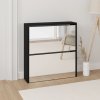 Botník se zrcadlem 2patrový černý 63 x 17 x 67 cm 342629