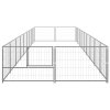 Psí kotec stříbrný 18 m² ocel 3082125