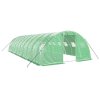 Skleník s ocelovým rámem zelený 40 m² 10 x 4 x 2 m 3188064