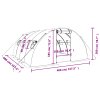 Skleník s ocelovým rámem bílý 16 m² 4 x 4 x 2 m 3188072