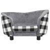 Pohovka pro psy šedá 68 x 38 x 38 cm plyš 170963