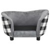 Pohovka pro psy šedá 68 x 38 x 38 cm plyš 170963