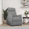 Zvedací křeslo světle šedé textil 329605
