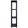 Úložný regál 4patrový černý 244 x 30,5 x 130 cm plast 3059859