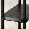 Úložný regál 4patrový černý 244 x 30,5 x 130 cm plast 3059859