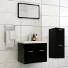 Set koupelnového nábytku černý dřevotříska 3071451