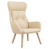 Relaxační křeslo krémové textil 341292