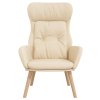 Relaxační křeslo krémové textil 341292