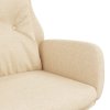 Relaxační křeslo krémové textil 341292