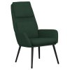 Relaxační křeslo tmavě zelené textil 341317
