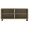 TV stolek s kolečky dub sonoma 90 x 35 x 35 cm kompozitní dřevo 800183