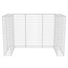 Gabionová zástěna pro 2 popelnice ocelová 180 x 100 x 120 cm 142559