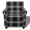 Křeslo s poduškou černé textil 240977