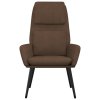 Relaxační křeslo hnědé textil 341315