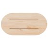Stolní deska 70 x 35 x 2,5 cm masivní borovice oválná 824345