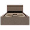 Rám postele s úložným prostorem LED taupe textil 90 x 200 cm 285624