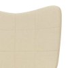 Houpací křeslo krémové textil 328009