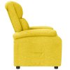 Polohovací křeslo žluté textil 342746