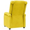 Polohovací křeslo žluté textil 342746