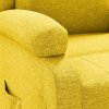Polohovací křeslo žluté textil 342746